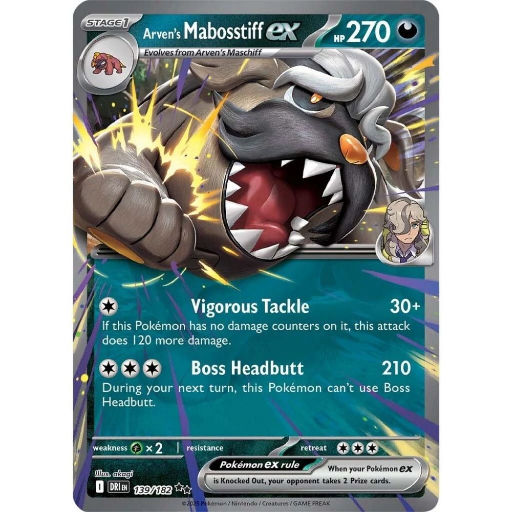 Arven's Mabosstiff ex – 139/182 – Destined Rivals