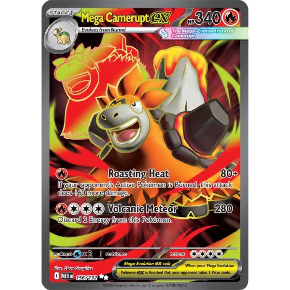 Mega Camerupt ex – 156/132 – Mega Evolution