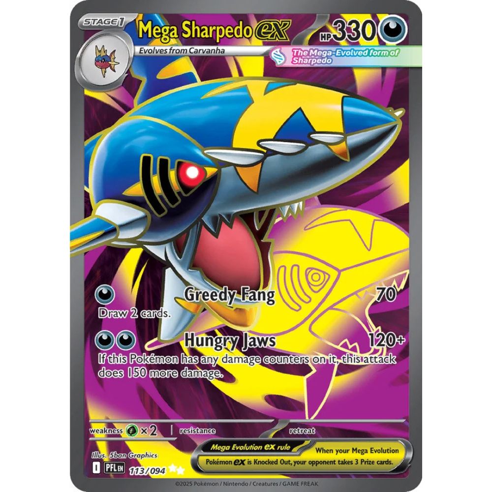 Mega Sharpedo ex – 113/094 – Phantasmal Flames