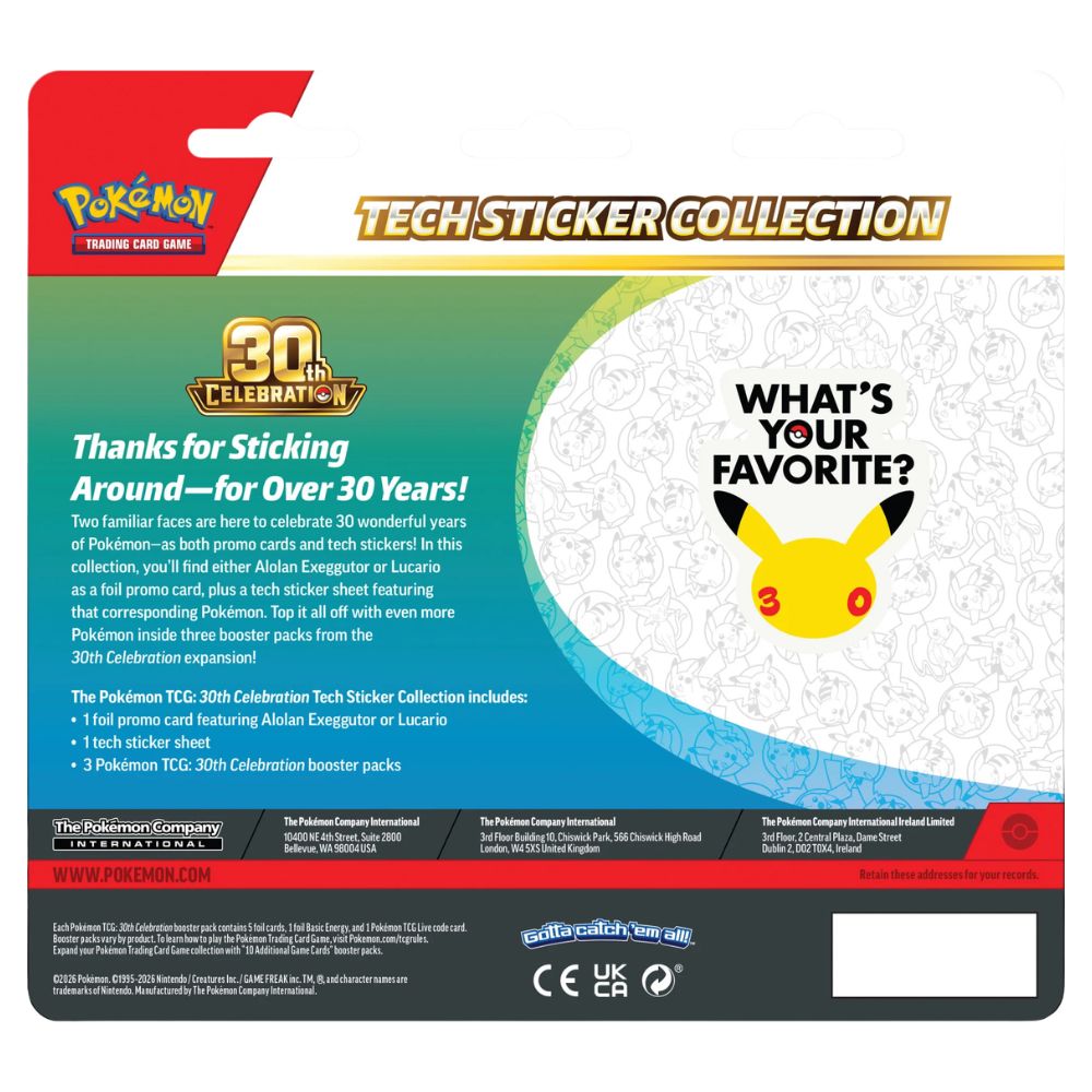 Pokémon: 30th Celebration – Tech Sticker Collection Alolan Exeggutor