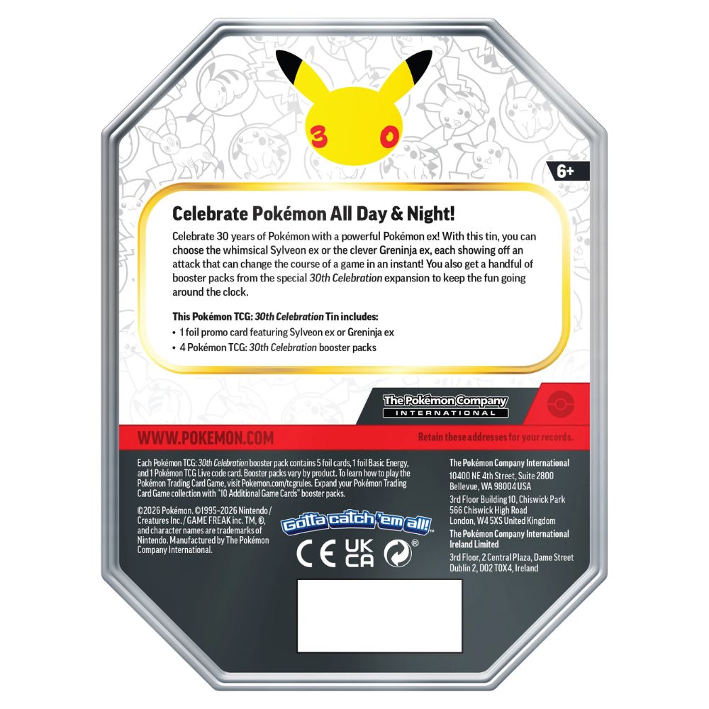 Pokémon: 30th Celebration – Greninja ex Tin