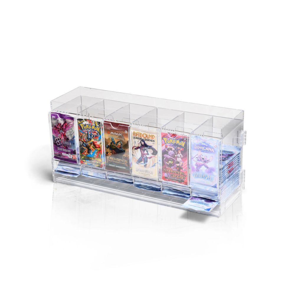 The Acrylic Box – 6-Slot Booster Pack Dispenser