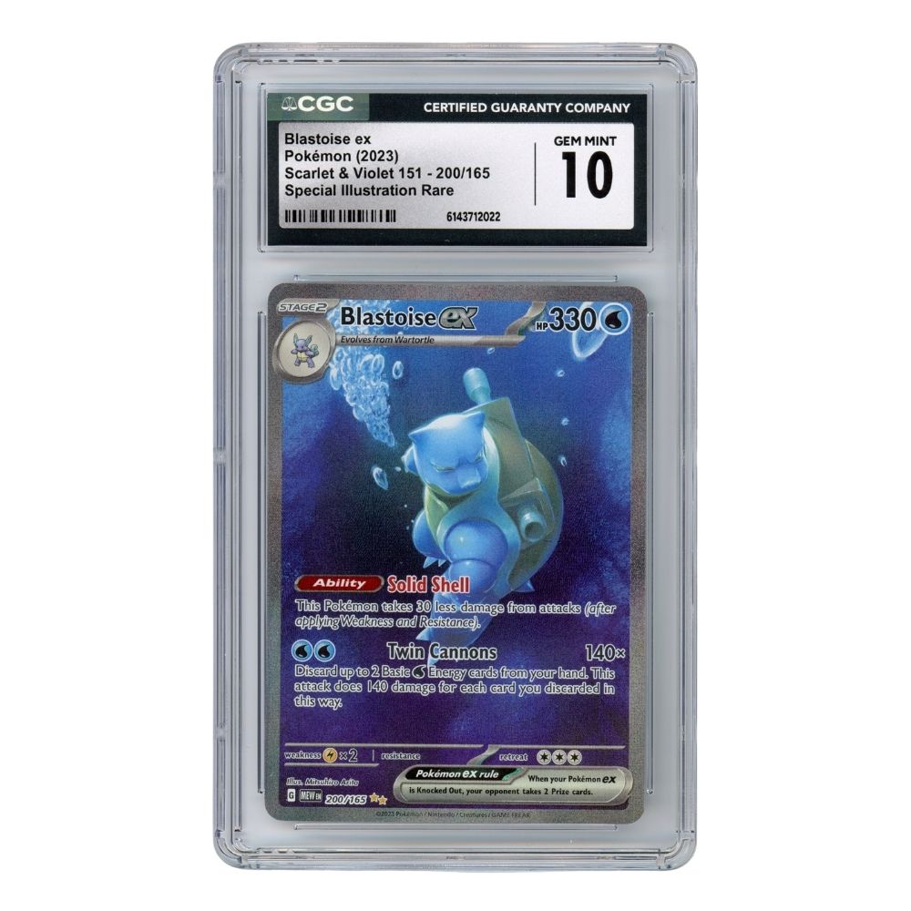 Blastoise ex –  200/165  –  CGC 10