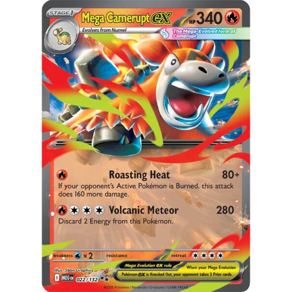 Mega Camerupt ex  –  022/132  –  Mega Evolution