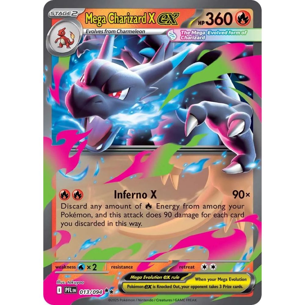 Mega Charizard X ex  –  013/094  –  Phantasmal Flames