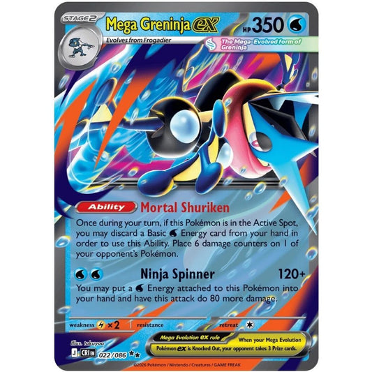 Mega Greninja ex –  022/086  –  Chaos Rising