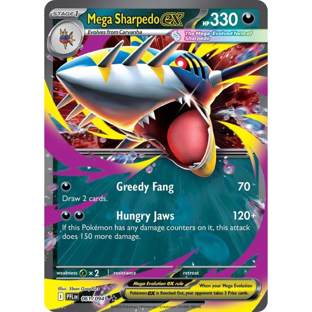 Mega Sharpedo ex  –  061/094  –  Phantasmal Flames