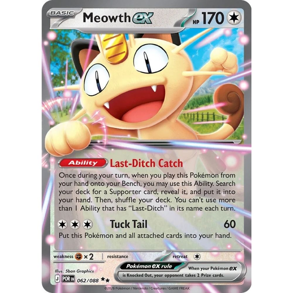 Meowth ex –  062/088  –  Perfect Order