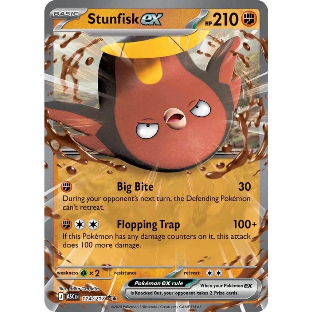 Stunfisk ex –  114/217  –  Ascended Heroes