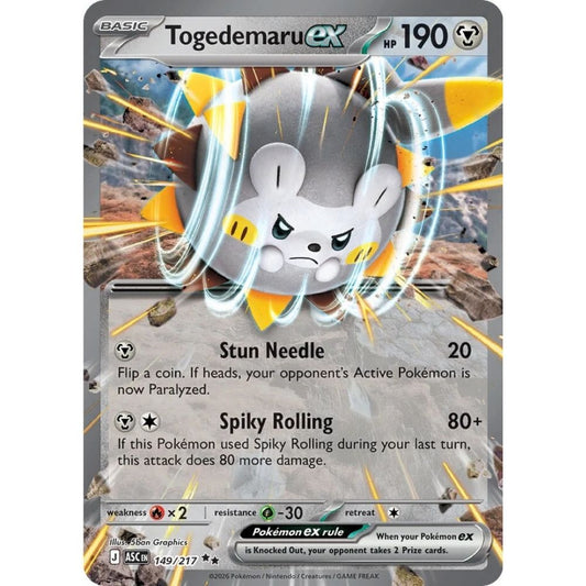 Togedemaru ex –  149/217  –  Ascended Heroes
