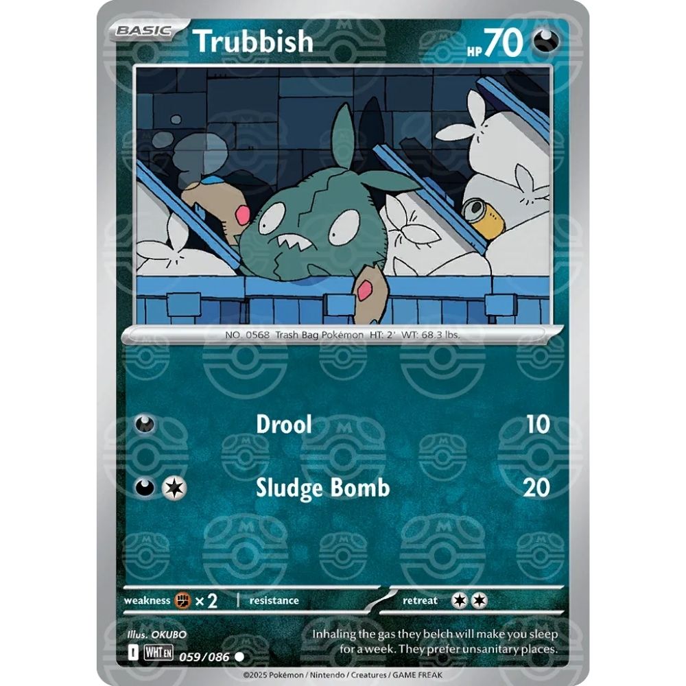 Trubbish  –  059/086  –  White Flare  –  (Master Ball Pattern)