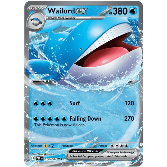 Wailord ex –  016/084  –  Pitch Black